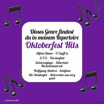 Meine 5 Oktoberfest Hits