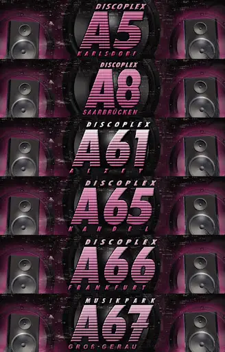 Die Logos der Discoplex Kette in der ich mehrere Jahre als DJ tätig war