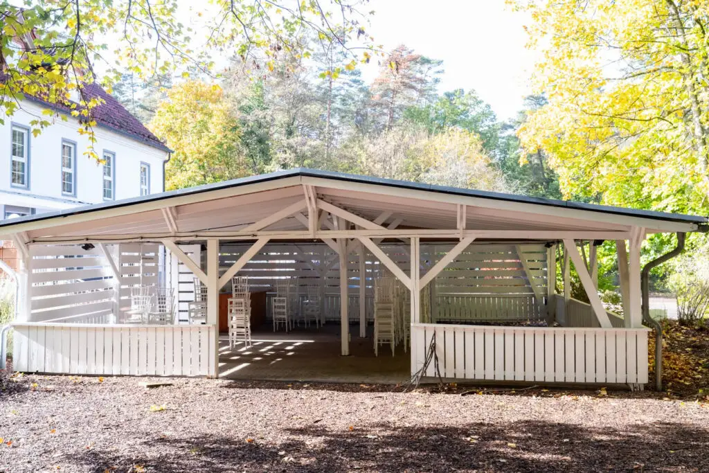 Pavillon der Rabenhorst Residence von außen